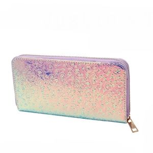 METALLIC SINGLE ZIP WALLET